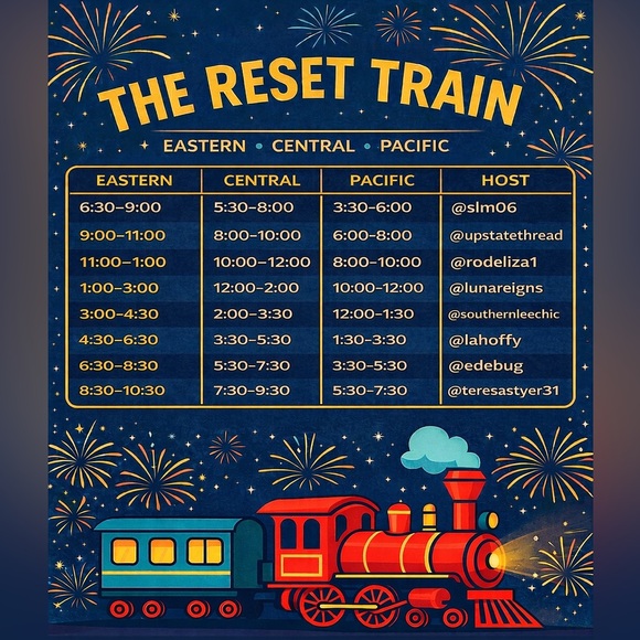 THE RESET TRAIN 🚂 $6-$10 Starts : Gifts : Giveaways : 12/30 6:30a-10:30p EST - Picture 2 of 2